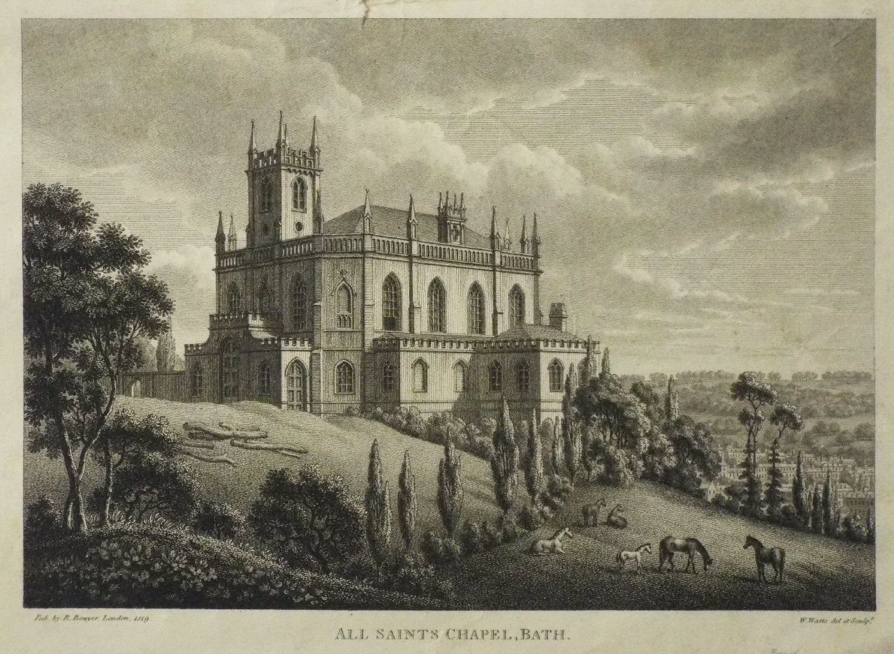 Print - All Saints Chapel, Bath. - Watts